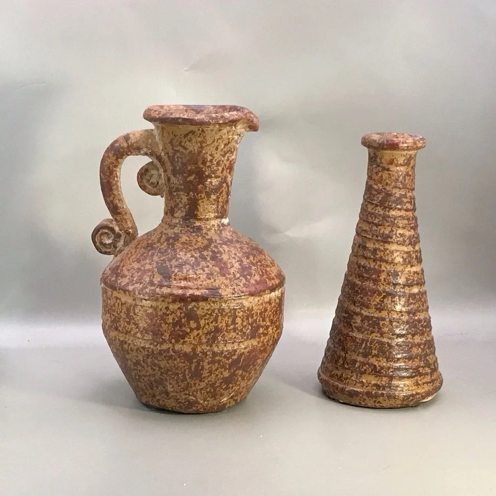 2 Piece Vase And‎ Pitcher Antiqued Finish